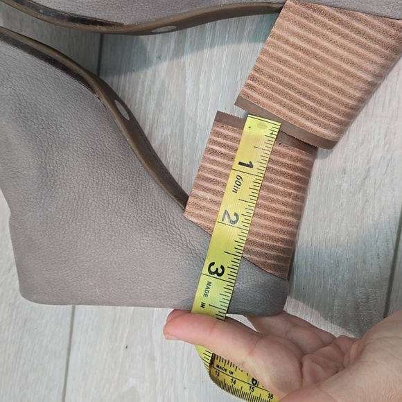 Lucky Brand Elegant Women's Organza Gray Mules Heels Open Toe Shoes Sz 7.5M - Picture 8 of 12